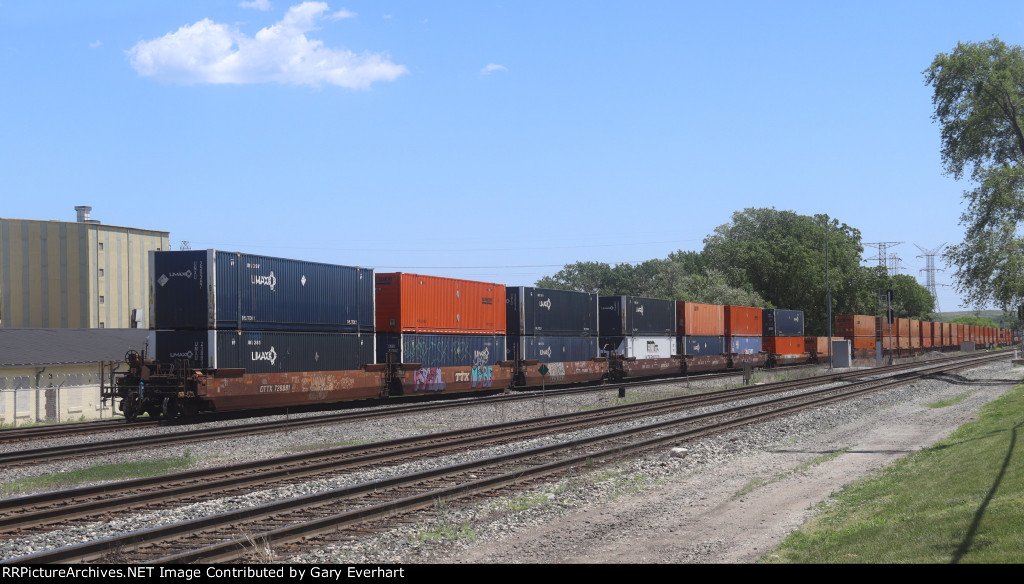 End of the Eastbound Container Car Train